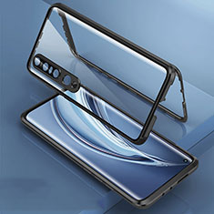 Funda Bumper Lujo Marco de Aluminio Espejo 360 Grados Carcasa M06 para Xiaomi Mi 10 Pro Negro