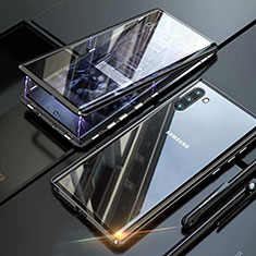 Funda Bumper Lujo Marco de Aluminio Espejo 360 Grados Carcasa M07 para Samsung Galaxy Note 10 Negro