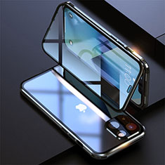 Funda Bumper Lujo Marco de Aluminio Espejo 360 Grados Carcasa M08 para Apple iPhone 14 Plus Negro