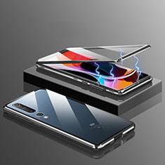 Funda Bumper Lujo Marco de Aluminio Espejo 360 Grados Carcasa M10 para Xiaomi Mi 10 Negro