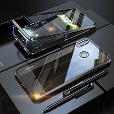 Funda Bumper Lujo Marco de Aluminio Espejo 360 Grados Carcasa P01 para Huawei Honor V10 Lite Negro