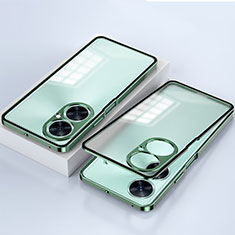 Funda Bumper Lujo Marco de Aluminio Espejo 360 Grados Carcasa P01 para Huawei Nova 11i Verde