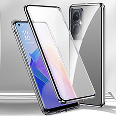 Funda Bumper Lujo Marco de Aluminio Espejo 360 Grados Carcasa P01 para OnePlus Nord CE 3 Lite 5G Plata