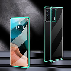 Funda Bumper Lujo Marco de Aluminio Espejo 360 Grados Carcasa P01 para Realme GT Neo 5G Verde