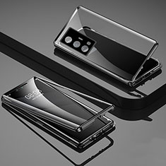 Funda Bumper Lujo Marco de Aluminio Espejo 360 Grados Carcasa P01 para Vivo X70 Pro 5G Negro