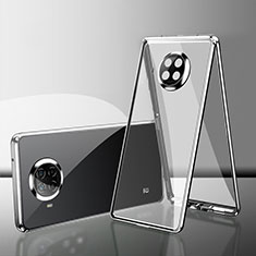 Funda Bumper Lujo Marco de Aluminio Espejo 360 Grados Carcasa P01 para Xiaomi Mi 10T Lite 5G Plata