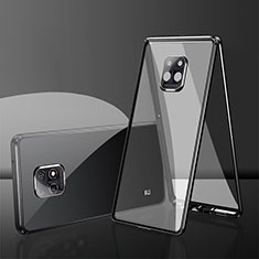 Funda Bumper Lujo Marco de Aluminio Espejo 360 Grados Carcasa P01 para Xiaomi Redmi 10X Pro 5G Negro