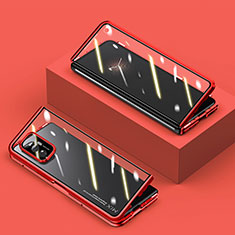 Funda Bumper Lujo Marco de Aluminio Espejo 360 Grados Carcasa P02 para Xiaomi Mix Fold 5G Rojo