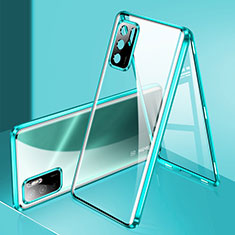 Funda Bumper Lujo Marco de Aluminio Espejo 360 Grados Carcasa P02 para Xiaomi Redmi Note 10 5G Verde