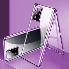 Funda Bumper Lujo Marco de Aluminio Espejo 360 Grados Carcasa P03 para Xiaomi Poco X3 GT 5G Morado