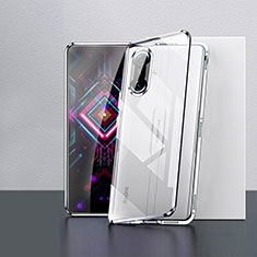 Funda Bumper Lujo Marco de Aluminio Espejo 360 Grados Carcasa P03 para Xiaomi Redmi K40 Gaming 5G Plata