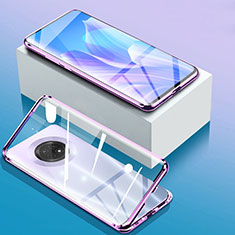 Funda Bumper Lujo Marco de Aluminio Espejo 360 Grados Carcasa para Huawei Enjoy 20 Plus 5G Morado