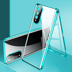 Funda Bumper Lujo Marco de Aluminio Espejo 360 Grados Carcasa para Huawei Nova 10z Verde