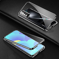 Funda Bumper Lujo Marco de Aluminio Espejo 360 Grados Carcasa para Huawei Nova 7 5G Negro