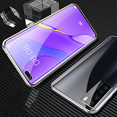 Funda Bumper Lujo Marco de Aluminio Espejo 360 Grados Carcasa para Huawei Nova 7 Pro 5G Plata