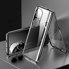 Funda Bumper Lujo Marco de Aluminio Espejo 360 Grados Carcasa para Huawei P50e Negro