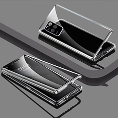 Funda Bumper Lujo Marco de Aluminio Espejo 360 Grados Carcasa para Realme 8 5G Plata