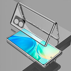 Funda Bumper Lujo Marco de Aluminio Espejo 360 Grados Carcasa para Realme GT Neo5 SE 5G Plata