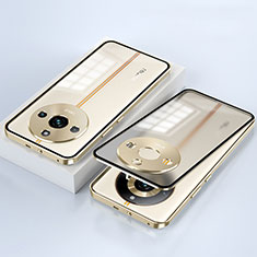 Funda Bumper Lujo Marco de Aluminio Espejo 360 Grados Carcasa para Realme Narzo 60 5G Oro