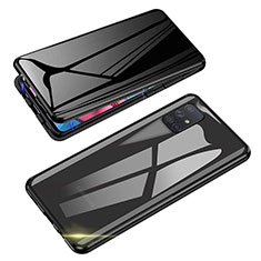 Funda Bumper Lujo Marco de Aluminio Espejo 360 Grados Carcasa para Samsung Galaxy M60s Negro