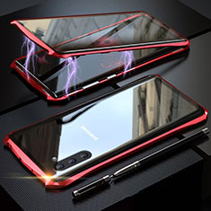 Funda Bumper Lujo Marco de Aluminio Espejo 360 Grados Carcasa para Samsung Galaxy Note 10 5G Rojo