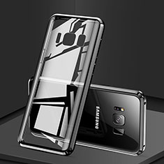 Funda Bumper Lujo Marco de Aluminio Espejo 360 Grados Carcasa para Samsung Galaxy S8 Plus Negro