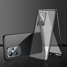 Funda Bumper Lujo Marco de Aluminio Espejo 360 Grados Carcasa para Vivo T1 5G India Negro