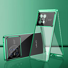 Funda Bumper Lujo Marco de Aluminio Espejo 360 Grados Carcasa para Vivo X Note Verde