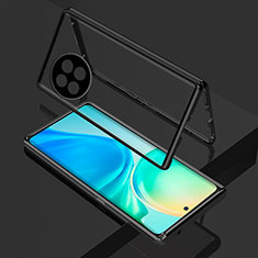 Funda Bumper Lujo Marco de Aluminio Espejo 360 Grados Carcasa para Vivo X90 Pro+ Plus 5G Negro