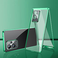 Funda Bumper Lujo Marco de Aluminio Espejo 360 Grados Carcasa para Vivo Y30 5G Verde