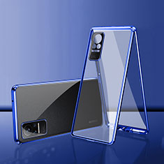 Funda Bumper Lujo Marco de Aluminio Espejo 360 Grados Carcasa para Xiaomi Civi 1S 5G Azul