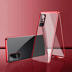 Funda Bumper Lujo Marco de Aluminio Espejo 360 Grados Carcasa para Xiaomi Civi 1S 5G Rojo