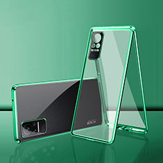 Funda Bumper Lujo Marco de Aluminio Espejo 360 Grados Carcasa para Xiaomi Civi 5G Verde