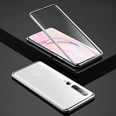 Funda Bumper Lujo Marco de Aluminio Espejo 360 Grados Carcasa para Xiaomi Mi 10 Pro Plata