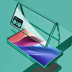 Funda Bumper Lujo Marco de Aluminio Espejo 360 Grados Carcasa para Xiaomi Mi 11X Pro 5G Verde