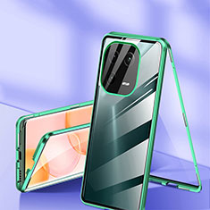 Funda Bumper Lujo Marco de Aluminio Espejo 360 Grados Carcasa para Xiaomi Mi 13 5G Verde