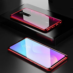 Funda Bumper Lujo Marco de Aluminio Espejo 360 Grados Carcasa para Xiaomi Mi 9T Rojo