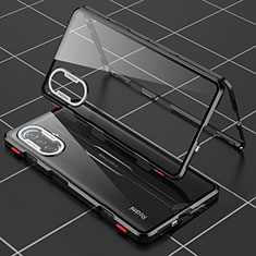 Funda Bumper Lujo Marco de Aluminio Espejo 360 Grados Carcasa para Xiaomi Poco F3 GT 5G Negro