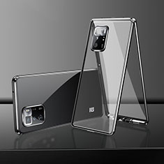 Funda Bumper Lujo Marco de Aluminio Espejo 360 Grados Carcasa para Xiaomi POCO M3 Pro 5G Negro