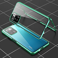 Funda Bumper Lujo Marco de Aluminio Espejo 360 Grados Carcasa para Xiaomi Poco X3 GT 5G Verde