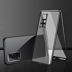 Funda Bumper Lujo Marco de Aluminio Espejo 360 Grados Carcasa para Xiaomi Redmi Note 11S 4G Negro