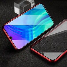 Funda Bumper Lujo Marco de Aluminio Espejo 360 Grados Carcasa T01 para Huawei Honor 10i Rojo