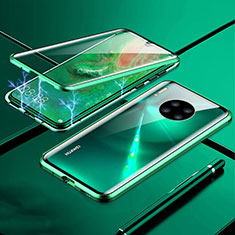 Funda Bumper Lujo Marco de Aluminio Espejo 360 Grados Carcasa T01 para Huawei Mate 30 Verde