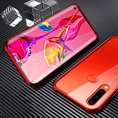 Funda Bumper Lujo Marco de Aluminio Espejo 360 Grados Carcasa T01 para Huawei P30 Lite XL Rojo