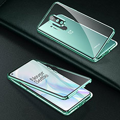 Funda Bumper Lujo Marco de Aluminio Espejo 360 Grados Carcasa T01 para OnePlus 8 Pro Verde