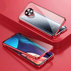 Funda Bumper Lujo Marco de Aluminio Espejo 360 Grados Carcasa T01 para Xiaomi Redmi K30 Pro Zoom Rojo