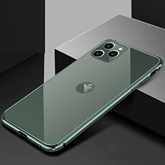 Funda Bumper Lujo Marco de Aluminio Espejo 360 Grados Carcasa T02 para Apple iPhone 11 Pro Gris