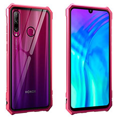 Funda Bumper Lujo Marco de Aluminio Espejo 360 Grados Carcasa T02 para Huawei Honor 20 Lite Rojo