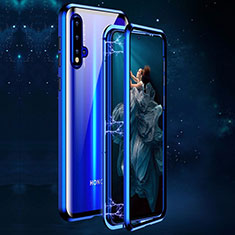 Funda Bumper Lujo Marco de Aluminio Espejo 360 Grados Carcasa T02 para Huawei Honor 20S Azul