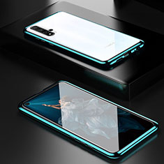 Funda Bumper Lujo Marco de Aluminio Espejo 360 Grados Carcasa T03 para Huawei Nova 5T Verde